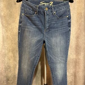 7 For All Mankind Women's Blue Skinny Jean